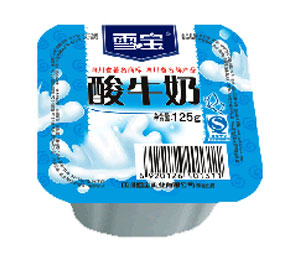 雪宝塑杯原味酸牛奶(四联杯)