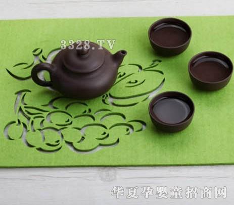 享乐家毛毡时尚水果花纹茶具垫1019