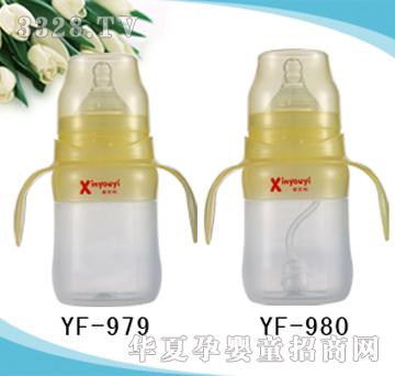 新优怡6安（180ML）有柄自动环保型硅胶奶瓶